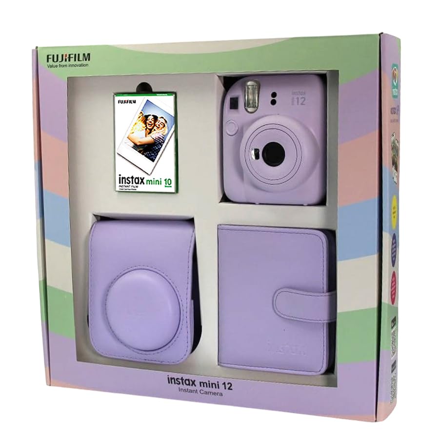 Fujifilm İnstax Mini 12 Fotoğraf Makinesi Bundle Box (LİLA
